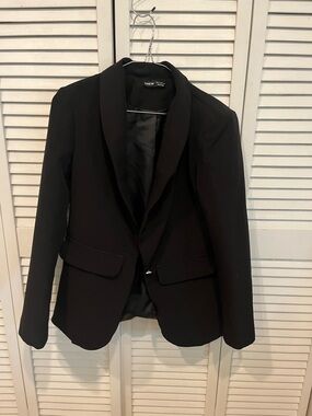 SHEIN Black Shawl Collar Tailored Blazer
